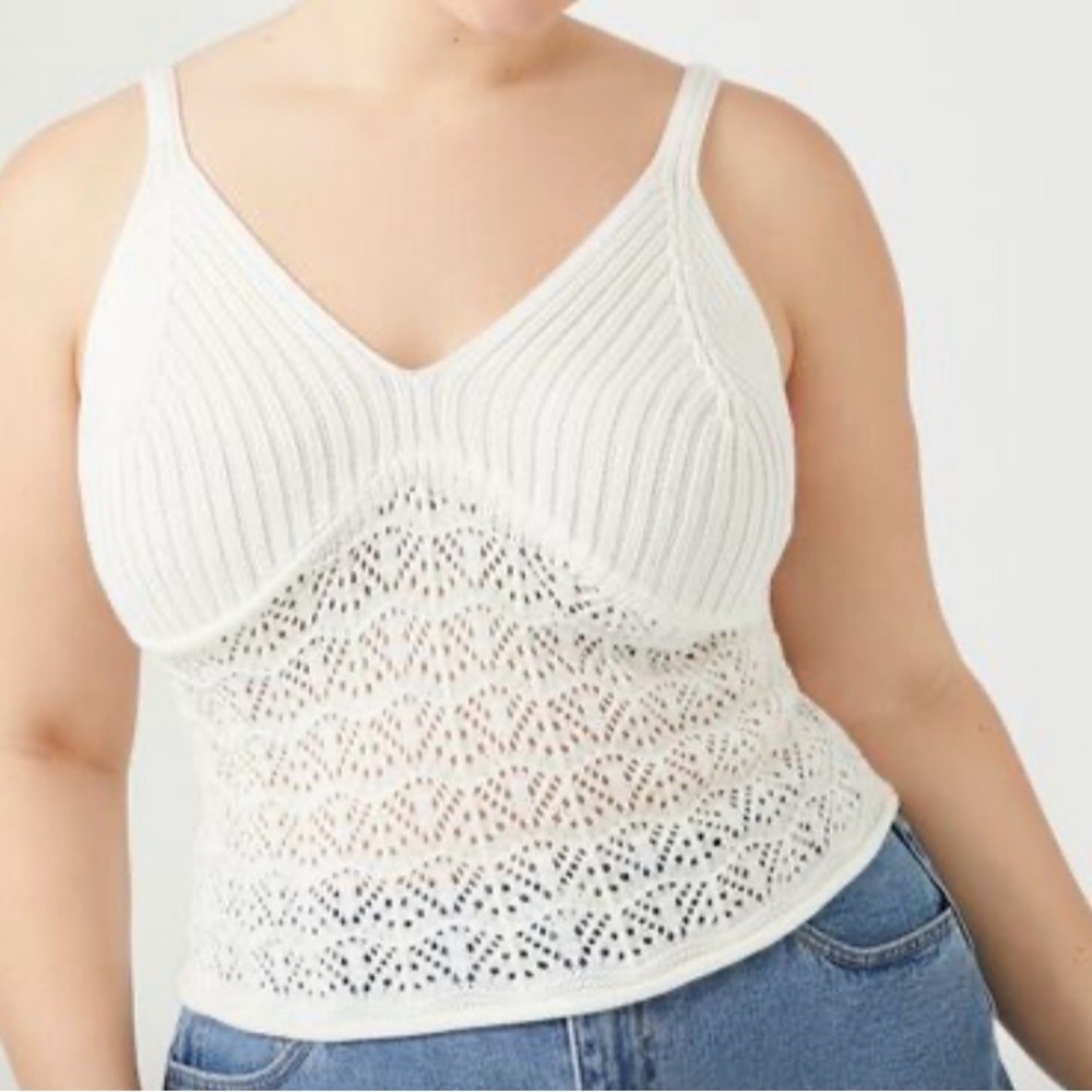 Forever 21 White Knit Camisole